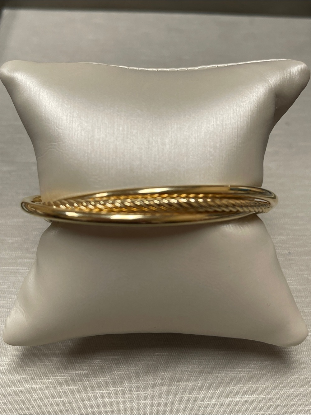 NWOT Marcello Pane Gold Over Sterling Silver Twisted Rope Bangle Bracelet